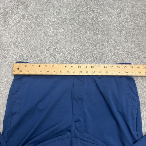 Johnnie-O Jupiter Golf Chino Pants Mens 35x32 Lake Blue Straight Leg Performance - Picture 10 of 16